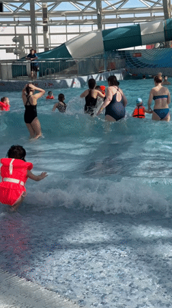 Morning leisure time at Kogalym indoor water park