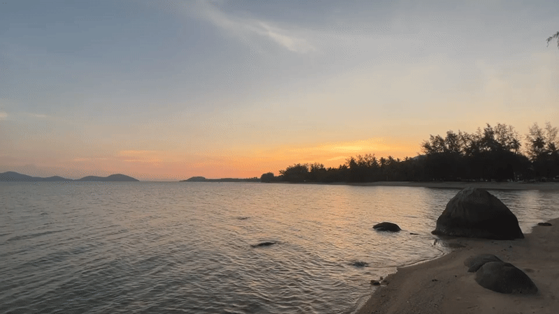 Sunset coastal scenes captured across Thai beaches