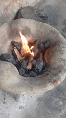 Morning life around a rural Nigerian homestead