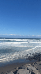 Sunny beach day observed in Ribeira Grande, Portugal