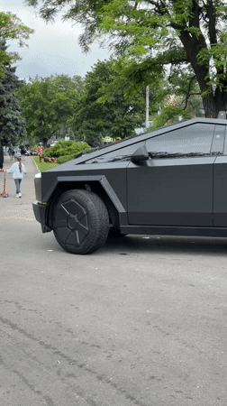 Tesla Cybertruck spotted in multiple locations around Dnipro