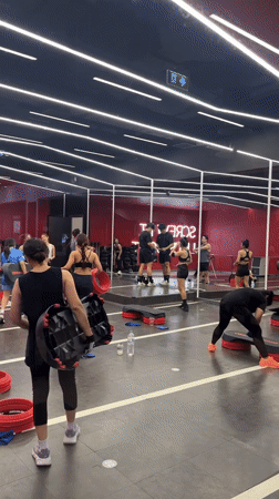 Workout session at a modern gym in Nong Pa Khrang