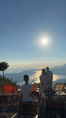 Mountaintop bar and scenic overlook at Kuk, Montenegro