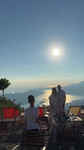 Mountaintop bar and scenic overlook at Kuk, Montenegro