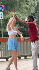 Dancing and paddle boating at Moscow park lake