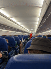 Routine flight cabin activities observed in Saint Petersburg aircraft