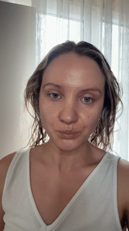 Woman with wet hair observed indoors in Esenyurt, Turkey