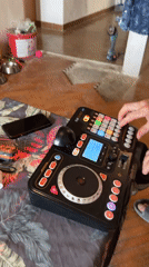 DJ controller in action on the Montenegro coast