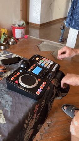 DJ controller in action on the Montenegro coast