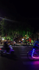 Nighttime street scene documented in Nha Trang, Vietnam