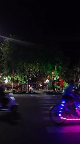 Nighttime street scene documented in Nha Trang, Vietnam