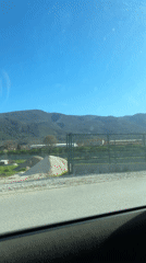 Driver records roadside view near Kuklen, Bulgaria