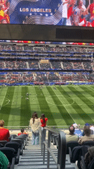 Soccer match and post-game celebration at Inglewood stadium