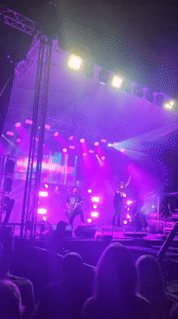 Live outdoor concert in full swing in Hévíz, Hungary