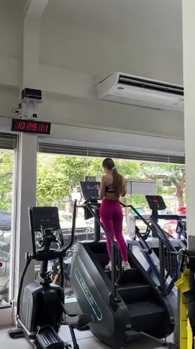 Gym workout session and street scenes in central Chiang Mai