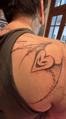 Tattoo session documented at Buenos Aires parlor