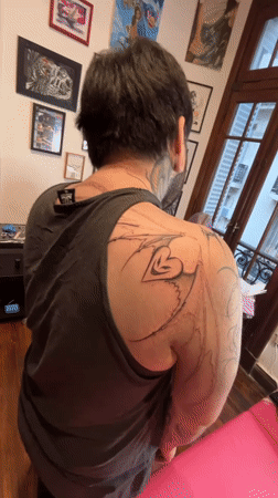 Tattoo session documented at Buenos Aires parlor