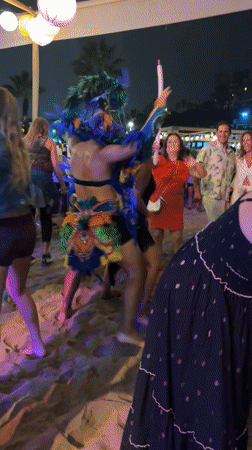 Nighttime foam beach party draws crowds in Chorrillos, Peru