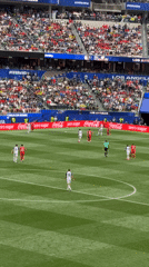 Packed stadium in Inglewood hosts red-and-white soccer match