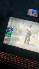 Late night gaming session with CS:GO and PlayStation setup