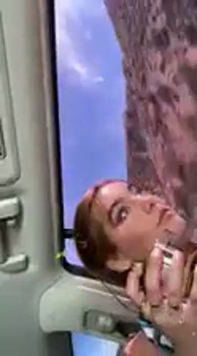 Woman filmed speaking to camera inside car in California