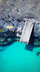 Aerial footage captures diverse water landscapes near Dnipro, Ukraine