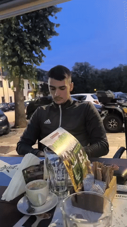 Evening dining and street scenes in Cetinje, Montenegro