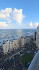 Early morning coastal view captured in Bat Yam, Israel