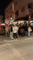 Mixed Tel Aviv moments: eye closeup, kitchen dog, night street