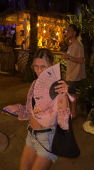 Woman spotted at multiple North Kuta locations in sequined outfits