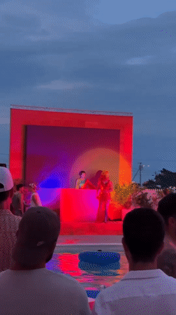 Drag performance and mounted police patrol a busy Provincetown evening