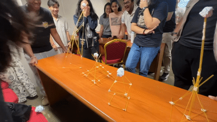 Students engage in team-building exercise in Kuala Lumpur classroom