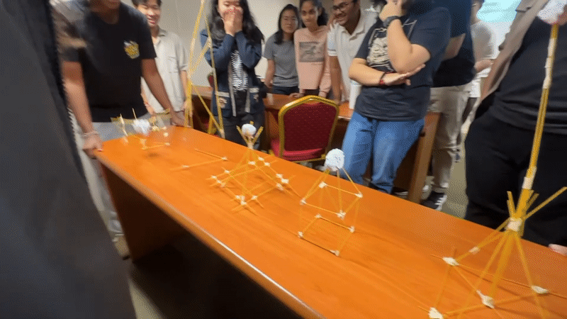 Students engage in team-building exercise in Kuala Lumpur classroom