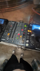 DJ equipment and patrons documented at Rafailovići bar