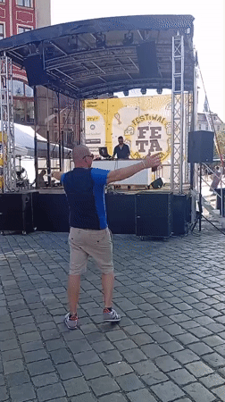 DJ set and dancing at a Wrocław outdoor festival