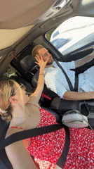 Candid car moment on the Montenegro coast