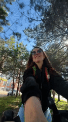 Woman documents sunny bicycle ride through Birobidzhan with selfies