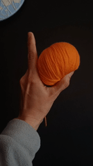 Morning domestic moments with cat, yarn, clock in Lermontov