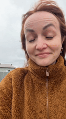 Woman films selfie video in Chaikovsky, Russia