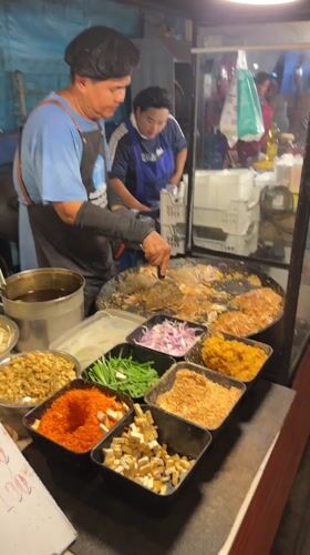 Busy night market activity documented in Pattaya City