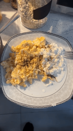 Morning breakfast post with a #FeedtheFeed hashtag graphic, Burgas
