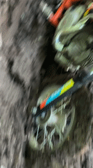 Child's dirt bike adventure in Russian countryside ends stuck