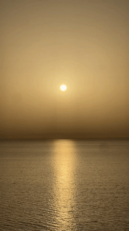 Sunset captured along Tel Aviv Mediterranean coast