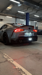 Modified Toyota Supra spotted in Khimki parking garage