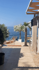 Budva's Adriatic waterfront on a busy summer morning