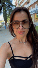 Selfies and street scenes from a modern urban plaza