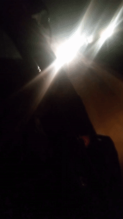 Nighttime motorcycle ride recorded on Nigerian road