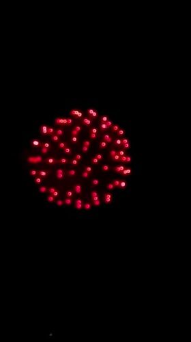 Fireworks and twilight glasses, an August evening snapshot