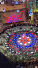 Moscow mall visitors capture routine shopping scenes, fountain displays