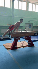 Gymnastics training session documented at Blagoevgrad facility